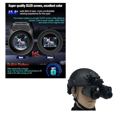 NVG07S υπέρυθρα γυαλιά νυχτερινής όρασης με αντικειμενικό φακό 25MM 4K ανάλυση βίντεο
