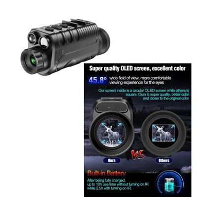 34 χιλιοστόμετρος Ορατήρας 1080p Δυοκλίμακα υπέρυθρη συσκευή νυχτερινής όρασης 5x256GB