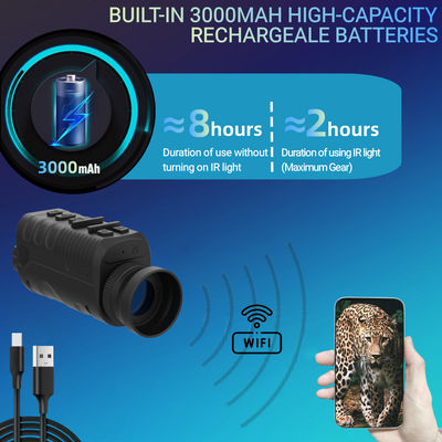 4k νυχτερινή όραση Κιάλια Γυαλιά Κράνος Δύο υπέρυθρες 850NM 940NM Διακόπτης 3W