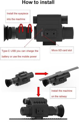 M5 Digital 1080P Day &amp; Night Vision Rifle Scope Hunting Monocular Camera με 850 ή 940nm IR (M5-50-IR940-GP)